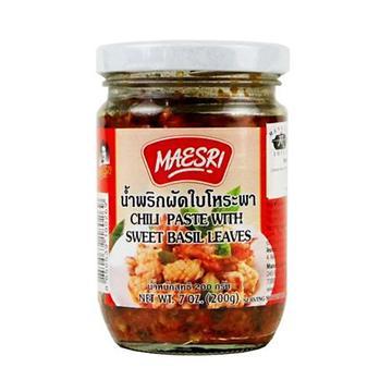 Maesri Chilli Paste with Sweet Basil Jar