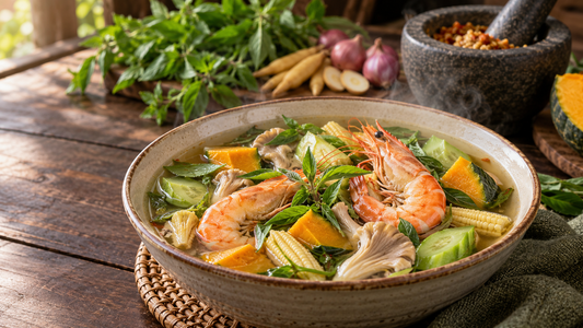 How to Make Gaeng Liang: Thai Peppery Vegetable Soup with Hairy Basil