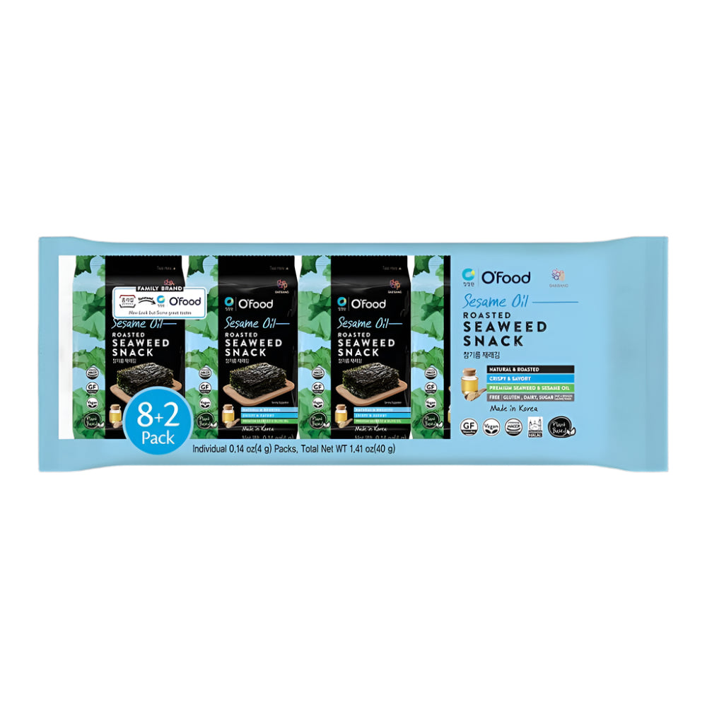 Packaging of O'Food Seaweed Snack