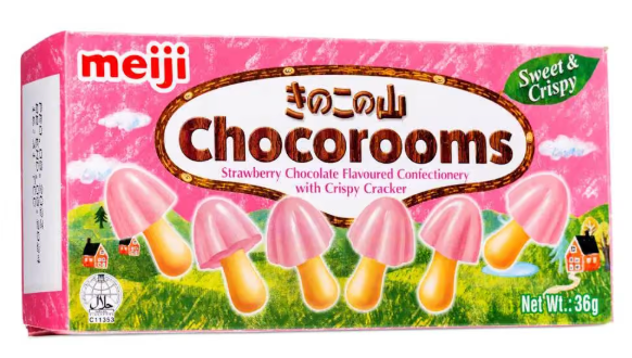 Meiji Chocorooms Strawberry Cracker 40g