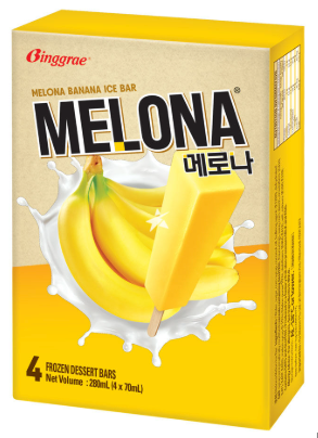 Melona Frozen Plant Based Ice Stick Banana Flavour