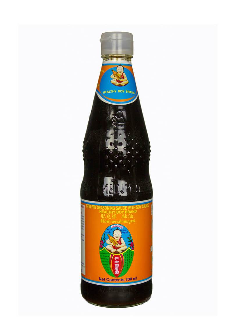 Healthy Boy Black Soy Sauce Orange Bottle