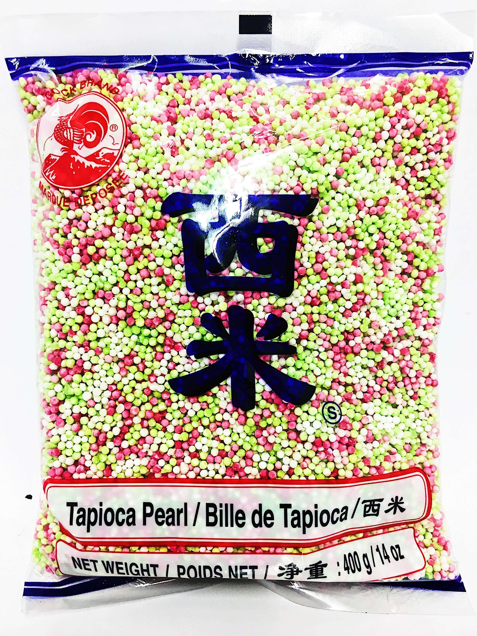Cock Brand Tapioca Pearl Coloured Packet