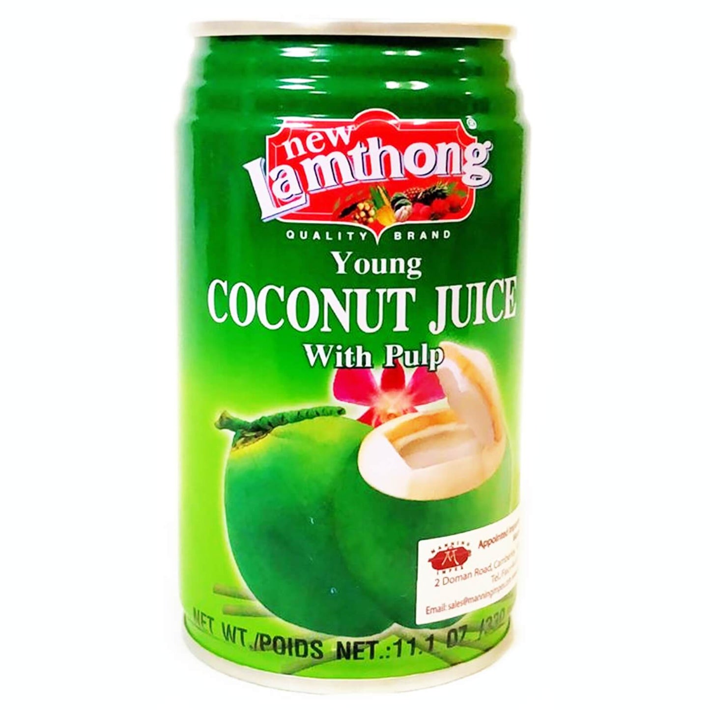 New Lamthong Young Coconut Juice with Pulp