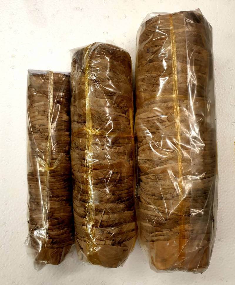 ถ้วยไม้ไผ่แห้งสำหรับขนมไทย