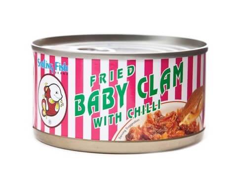 Smiling Fish Fried Baby Clams with Chilli Can