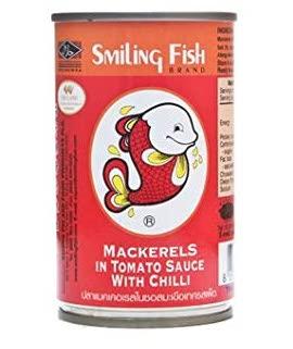 Smiling Fish Mackerels in Tomato Sauce with Chilli Can